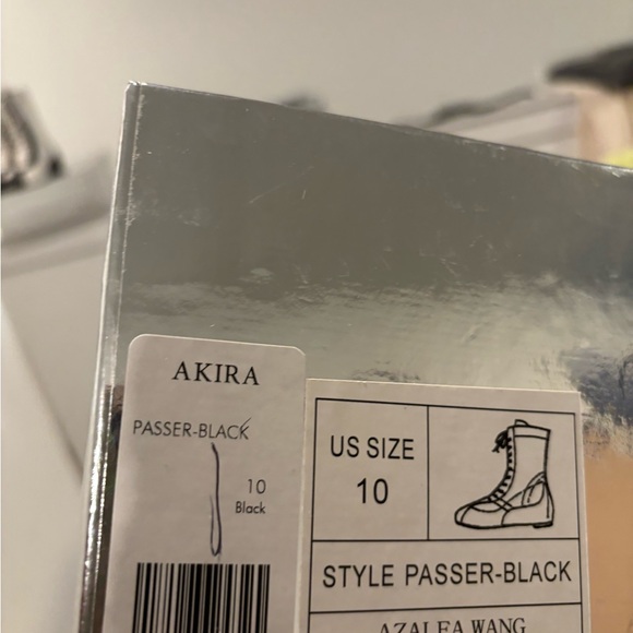 AKIRA Black and White Lace Up Boots - Picture 5 of 5